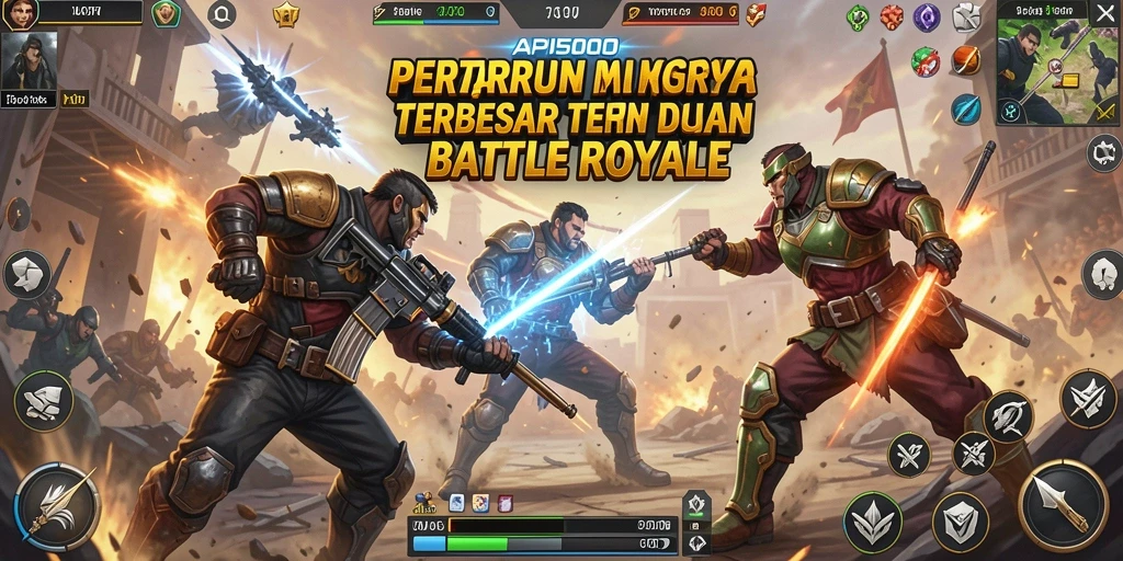 Tangkapan layar API5000 menampilkan aksi intens Battle Royale.