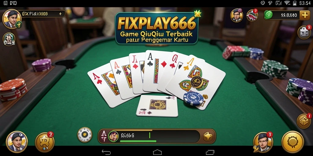 Tampilan gameplay FIXPLAY666 yang seru dan menantang saat bermain QiuQiu.