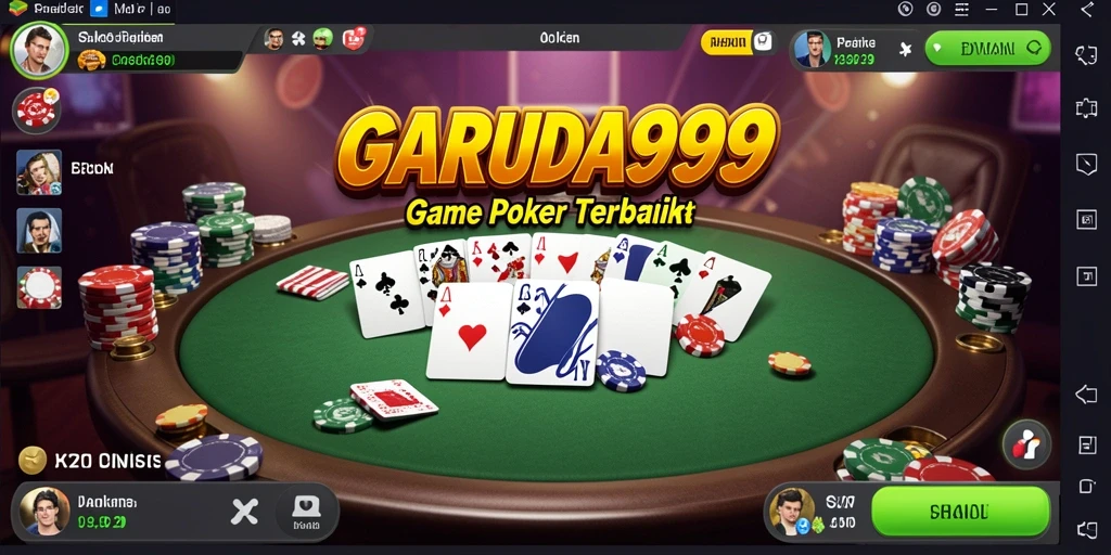 Tampilan gameplay GARUDA999 saat bermain poker online.