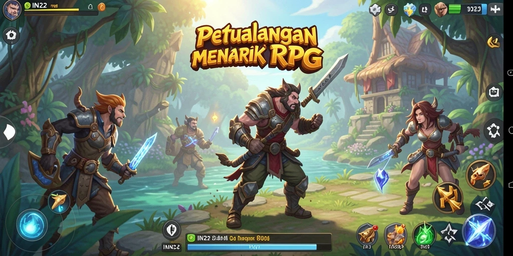 Tampilan gameplay RPG yang seru dan mendalam di IN22.