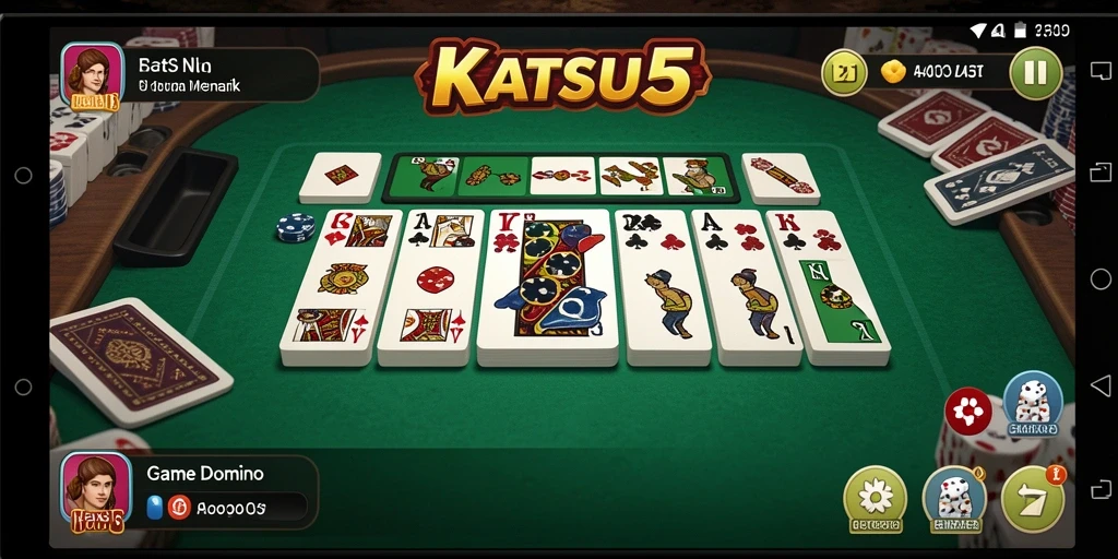 Tampilan gameplay KATSU5 yang menarik dan interaktif.