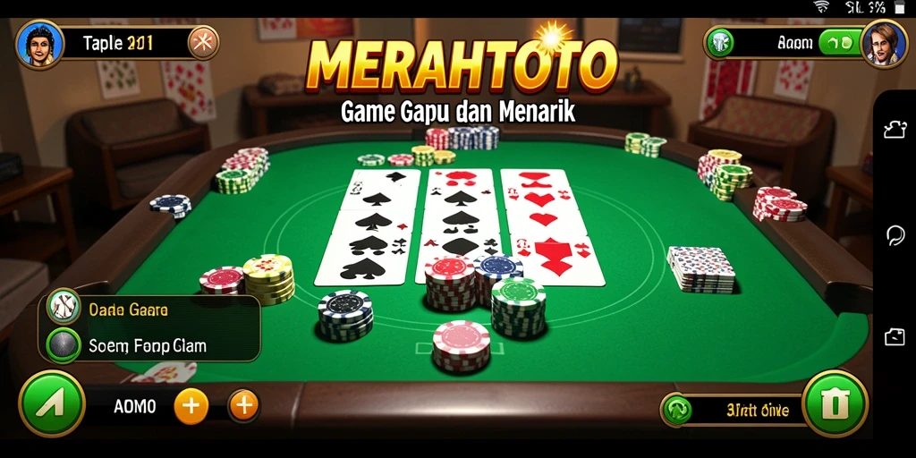 Tampilan gameplay Gaple yang menarik dan interaktif di MERAHTOTO.