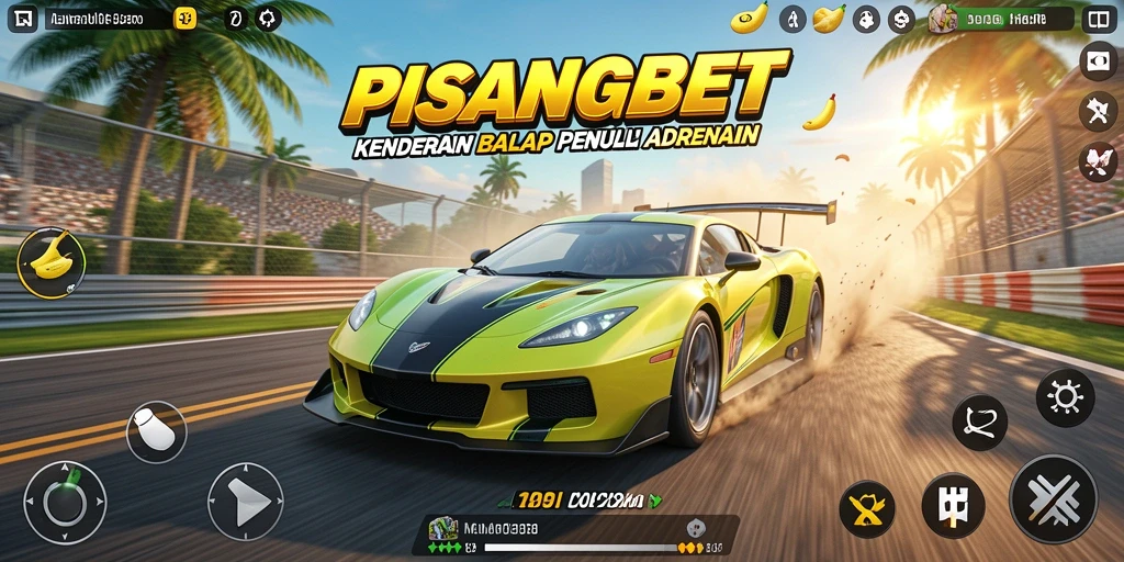 Screenshot gameplay PISANGBET yang menampilkan aksi balapan yang seru.