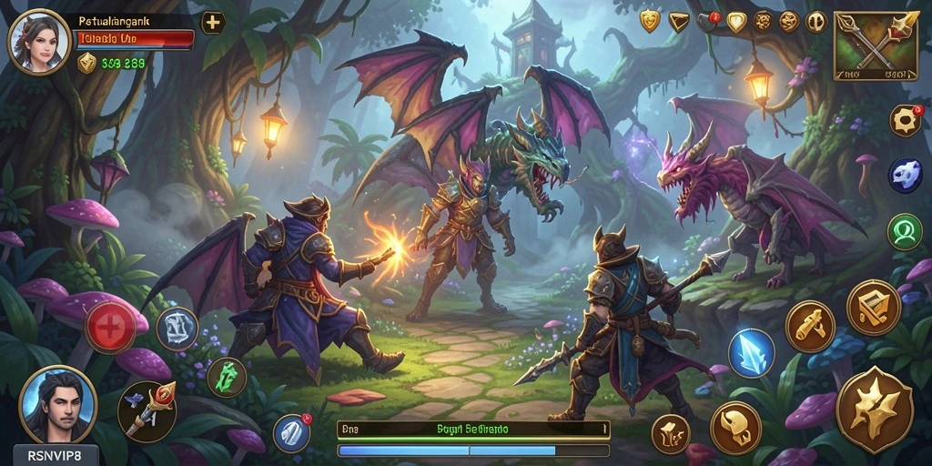 Screenshot menampilkan gameplay dan aksi seru di RSNVIP8.