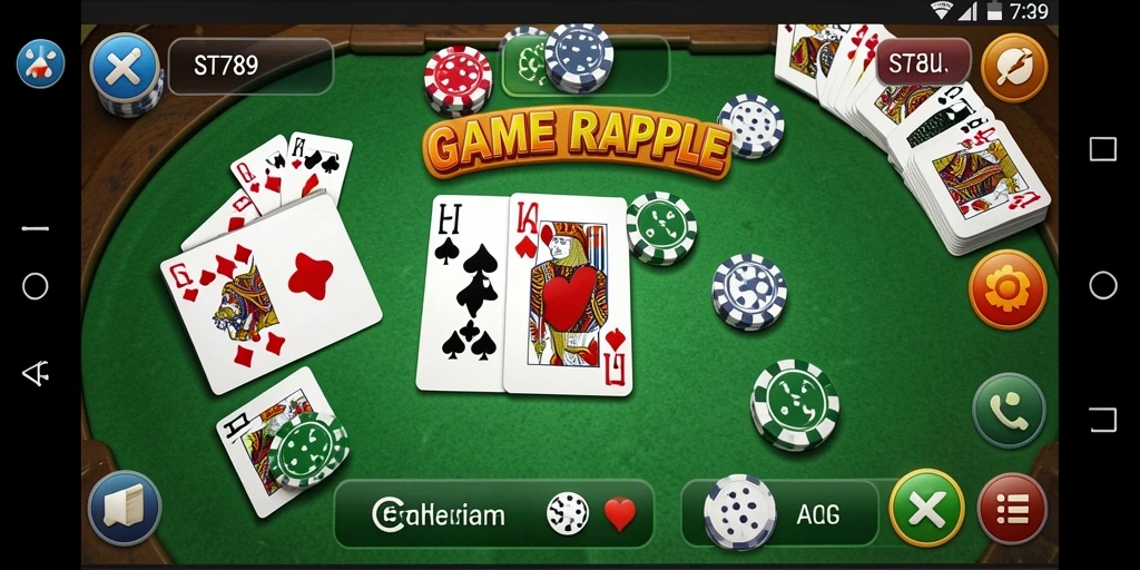 Tampilan gameplay ST789 menunjukkan keseruan permainan Gaple yang mendebarkan.